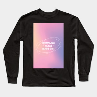 Positive Affirmation Pink Aesthetic Aura Long Sleeve T-Shirt